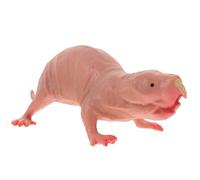 VOSAREA Naked Mole Rat Figurine Realistic Animal Decor Adorable Mole Craft for Desktop Terrarium and Micro Landscape Decoration Lightweight