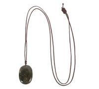 VOSAREA Natural Blue Moonstone Pendant Necklace with Crystal Stone Charm | Natural Stone, Smooth Polished Finish, Artistic Look, for Car Mirror, Door Handle, Office Wear Random Color