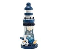 VOSAREA Nautical Lighthouse Decoration Wooden Beach Light House Tabletop Ornament Wedding Centerpiece Decor Ocean Sea Aquatic Party Souvenirs (Styling Seabird)