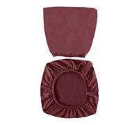 VOSAREA Office Chair Covers Stretch Computer Desk Chair Slipcovers Protector Removable Washable Chair Seat Cushion Protectors (Wine Red)