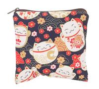 VOSAREA Pad Holder for Period Menstrual Pad Pouch Cute Cartoon Printed Polyester Wear Resistant Pouch for Women