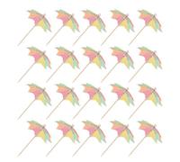 VOSAREA Paper Cocktail Picks Delicate Style 100pcs Mini Umbrella Drink Sticks Tropical Flavor for Decorating Fruits and Cocktails for Dining Tables and Beach Theme Party