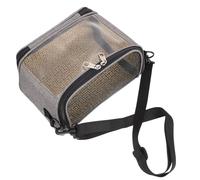 VOSAREA Parrot Carrier Bag Portable Crossbody Pet Bird Pouch with Breathable Mesh Large Capacity Grey Handheld Cage for Outdoor Travel