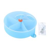 VOSAREA Parrot Foraging Wheel Bird Chew Plastic Feeder Accessory with Blue Colour for Cage and Play Gym to Prevent Negative Behaviour Random Color