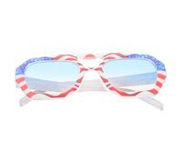 VOSAREA Patriotic Sunglasses Featuring Sturdy PC Material with Usa Flag Design and Comfortable Fit, Irregular Shape with Square Patterned Frame, for 4th of July Theme Party Celebrations