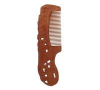VOSAREA Peach Wood Hair Styling Comb Meridian Massage Function Break-resistant Brown Wooden Hair Comb for Improving Blood Circulation and Scalp Massage