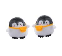 VOSAREA Penguin Coin Purse 2pcs Set Cute Cartoon Change Pouch Mini Earphone Holder Soft Makeup Bag for Women Portable Wallet Organizer