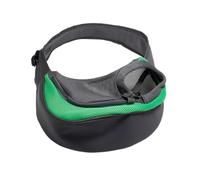 VOSAREA Pet Carrier Cross-body Design Polyester Single Shoulder Bag with Wide Comfortable Shoulder Strap Stylish Green for Cats and Small Pets Suitable for Travel