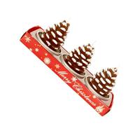 VOSAREA Pine Cone Candles 3pcs with Delicate Christmas Theme Design Christmas Made of Paraffin for Party and Restaurant Decoration