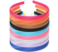 VOSAREA Plain Cloth Headbands Hair Hoops 12pcs for DIY Hair Accessories Lightweight and Comfortable Simple Appearance 1.5cm Width and Random Color for Girls and Women for Everyday Use