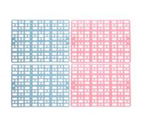 VOSAREA Plastic Bunny Cage Foot Mats Preventing Urine Accumulation 4pcs Square Supple Floor Pads for Chinchilla and Guinea Pig for Cage and Bathroom Use