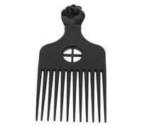 VOSAREA Plastic Comb for Beard and Afro Hair Styling, Sturdy Black Plastic Beard Pick with Taming Hair Feature, Suitable for Bedroom and Bathroom Use