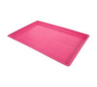 VOSAREA Plastic Pet Poop Pan Cage Tray Replacement for Rabbit Chick Dog Cage with Simple Generous Design Pink Smooth Lines Safe and Sturdy for Garden Home Use