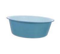 VOSAREA Plastic Wash Basin and Versatile Use Easy Maintenance with Striking Two-tone Blue and White Design , round Shape for Face Washing and Foot Soaking in Laundry and Public Facilities