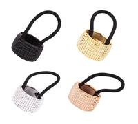 VOSAREA Ponytail Holder Circle Hair Ties Easy to Take down Saves Time Styling 4pcs Elastic Hair Holder for Daily Use