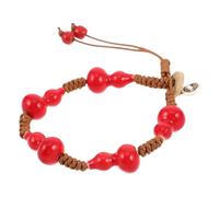 VOSAREA Porcelain Gourd Bead Bracelet Lightweight Feng Shui Lucky Pendant for Women Comfortable Fit Chinese Prosperity Wealth Jewelry Christmas Birthday