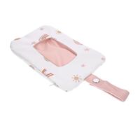 VOSAREA Portable Baby Wipes Holder Bag Foldable Lightweight Polyester-Cotton Diaper Wipes Container with Cartoon Design Suitable for Travel and Can be Hung on Stroller