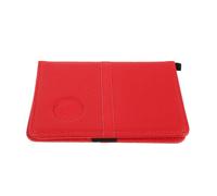 VOSAREA Portable Pu Leather Golf Notebook Holder for Golf Score Card with Professional Scorekeeping, Stylish Red Design, Compact 6.3x4.3 Inch Size Suitable for Casual Games and Official