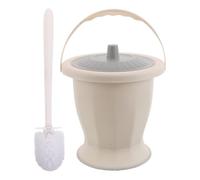 VOSAREA Portable Urinal Pee Container with Lid and Cleaning Brush Anti-Slip Plastic Leakproof Design for Emergencies and Home Use Suitable for Elderly Seniors