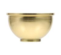 VOSAREA Pure Copper Temple Water Container Buddhist Prayer Supply Water Offering Cup Anti-Aging Feature and Convenient Using for Temple and Home in Golden Colour