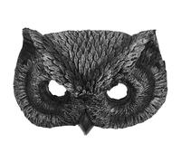 VOSAREA Realistic Owl Mask for Adults Silver Halloween Season Masquerade | 3d Soft PU Half Face Headgear, Non-slip Fit, Ultrarealistic Owl Face Design for Teens and Adults