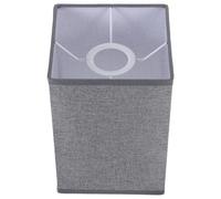VOSAREA Rectangular Fabric Lampshade Clip-On Replacement for Wall and Floor Lamps Grey 14X14X20Cm for Hotel Bedroom Library