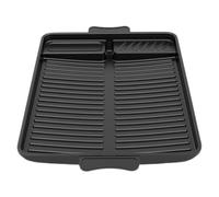VOSAREA Rectangular Hot Plate Grill Pan, Aluminum, Nonstick, Black, Large Grilling Area, Korean-style, for Outdoor Barbecues and Indoor Family Grilling