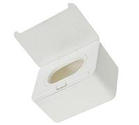 VOSAREA Refillable Wipe Dispenser Box for Paper Towels and Wet Wipes, White Plastic Tissue Holder with Single-Handed Use, Reusable Storage Container for Travel and Drawer Organisation