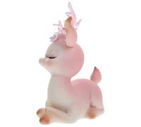 VOSAREA Resin Deer Ornament for Home Decor, Classic Simple Design Desktop Adornment, for Study or Bedroom beside Table, Elegant Flower Rhyme Deer Shape Model