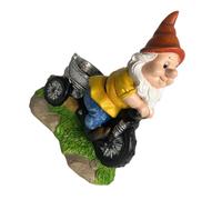 VOSAREA Resin Gnome Figurine Riding Tricycle Ornament Statue