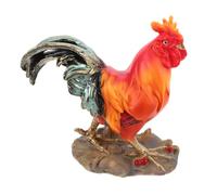 VOSAREA Resin Rooster Figurine Sturdy Lifelike Farm Animal Sculpture for Garden Patio Indoor Decor and Learning Enhancing Imaginative Play and Language Skills