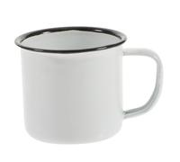 VOSAREA Retro Enamel Tea Cup Vintage Water Drinking Mug Simple Design Easy to Clean Comfortable Grip for Daily Use at Home Office