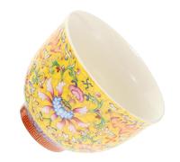 VOSAREA Retro Style Ceramic Kung Fu Tea Cup with Hand-Painted Floral Design Smooth Surface Suitable for Home Office Tea House and Restaurant Use