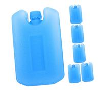 VOSAREA Reusable Ice Packs Portable Pe Freezer Blocks and Food 6pcs for Cooler Boxes with High Cooling Efficiency, Blue Ice Crystal Cooling Boxes to Extend Food Preservation Time