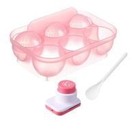 VOSAREA Reusable Onigiri Rice Ball Mold Set with Easy-to-use Design Made of Sturdy Pp Material, for DIY Sushi Making at Home Kitchen, Includes 3 Convenient Rice Ball Moulds