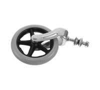 VOSAREA Rubber Wheel Replacement 6-inch Non-slip Punctureproof Rubber Tire with Fork Carbon Steel Bearing Swivel Wheel Assembly for Walker and Wheelchair Front Caster for Indoor