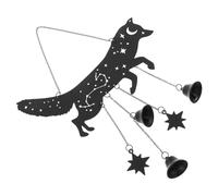 VOSAREA Rustic Fox Wind Chimes for Home and Garden Outdoor Patio Decorations Metal Iron Wind Bell with Relaxing Sound and Versatile Hanging Decor
