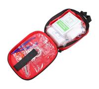 VOSAREA Safety First Aid Kit Portable Emergency Bag Red Nylon with Zipper Design for Travel and Outdoor Activities, Emergency Rescue Bag for Mountaineering