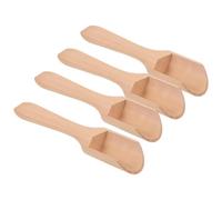 VOSAREA Salt Spoons Easy to Carry 4pcs and Small Wooden Lightweight for Use Coffee, Tea, Sugar, and Condiments Indoor and Outdoor