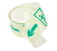 VOSAREA Self-illuminating Warning Sign Tape Direction Symbol Decal for Apartment Hallways Safety Paths Easy Install Facility Caution Sticker