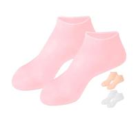 VOSAREA Silicone Moisturizing Socks with Comfortable Fit for Women Waterproof Stretchable Foot Covers Soft Gel Socks for Foot Care and Repairing Dry Cracked Heels for Overnight Use