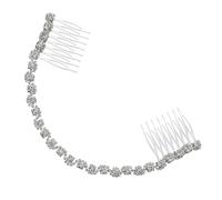VOSAREA Silver Crystal Hair Comb for Women Alloy Bridal Hair Accessory Chic Design and Impressive Beauty, for Weddings and Birthday Parties