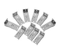 VOSAREA Silver Curtain Track Mount Vertical Blinds Support Bracket Stainless Steel 10pcs Widened Thickened Side Mount Clip Spring Lock for Home Decor