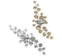 VOSAREA Silver Rhinestone Shoe Clips for Shoes with Easy to Attach Alloy Buckles Elegant Design for Weddings and Special Occasions Removable Decorative for Brides