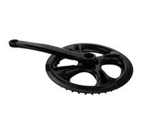 VOSAREA Single Speed Mountain Bike Crankset 42 Tooth Bicycle Chainring with Chain Cover Compatible for Mtb Gears Crank Arm Set for Outdoor Cycling