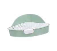 VOSAREA Small Animal Litter Box Rabbit Litter Box Potty Training Prevents Feet Stuck Two-layer Plastic Structure Double Hook Fixed Design Detachable Grids for Pet and Guinea Pig Indoor Use