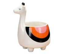 VOSAREA Small Ceramic Giraffe Planter Pot Cute Rainbow Color Desktop Small Plant Container Ceramic Flowerpot for Succulents and Plants