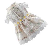 VOSAREA Small Dog Dress Puppy Clothes Lightweight with Delicate Floral Design, Polyester Practical Outfit for Travel and Cosplay Party for Pets