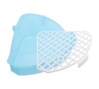 VOSAREA Small Litter Box Triangular Plastic Pet Urinal Potty with Spill Prevention and Minimalist Design, Safe for Rabbits and Guinea Pigs, for Small Animals Cage Corner