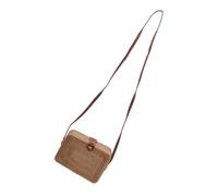 VOSAREA Square Rattan Crossbody Bag Hand Woven Rattan Purse for Women Stylish Mini Tote Durable and Safe for Parties and Everyday Use